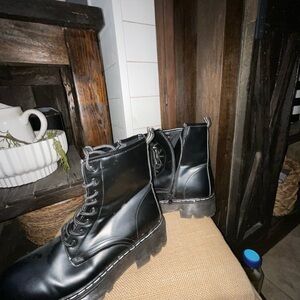 Black Leather Men's Boots